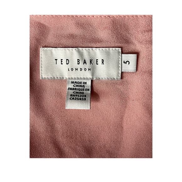 Ted Baker dress Luaan button through cami sleeveless pink size 5 (US 12) - Picture 6 of 7